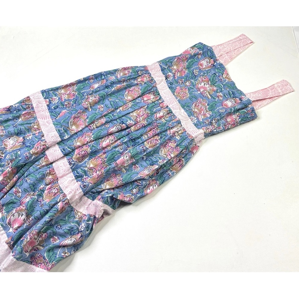 Vintage Gingy Dress Women’s Small Floral Maxi Sleeveless Fennerton Collection - Picture 2 of 11